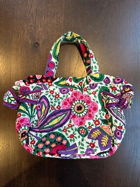 Vera Bradley Mini Tote Bag in Pink & Green